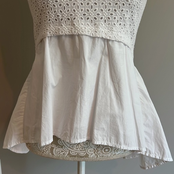 HD in Paris sold by Anthropologie white peplum lace top - Picture 3 of 7